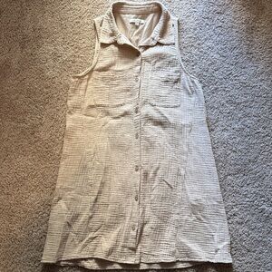 Z Supply Sleeveless Tan Button-Up Dress